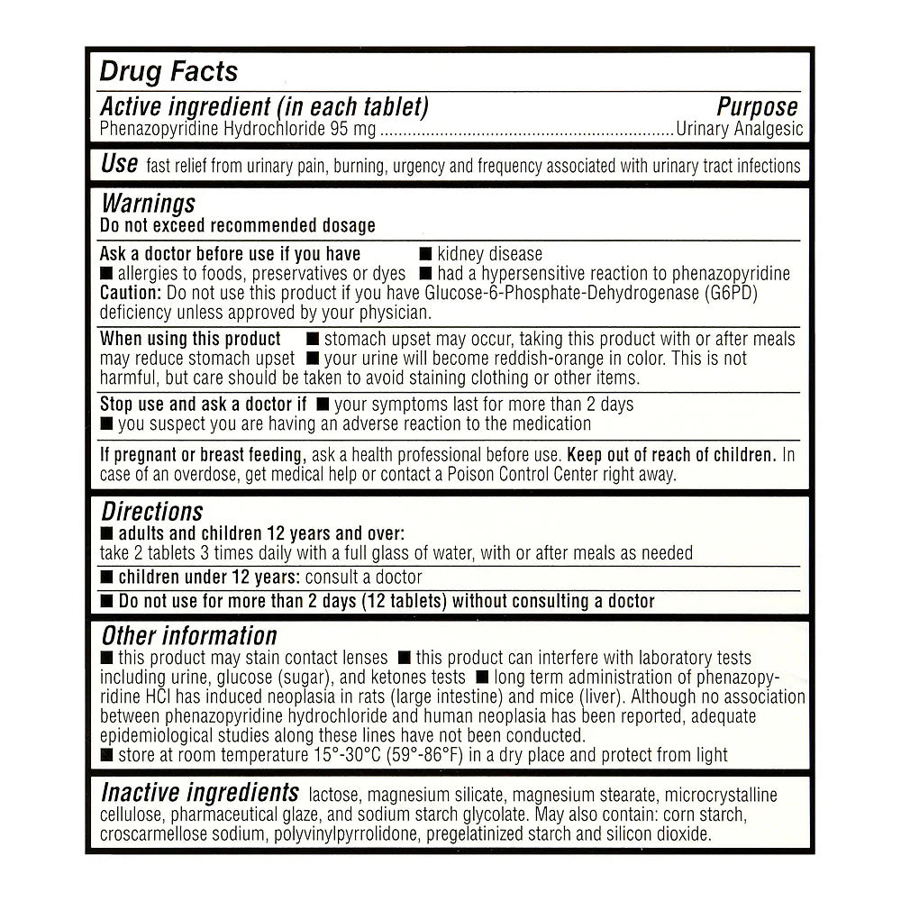 Urinary Pain Relief Tablets, 30 ct