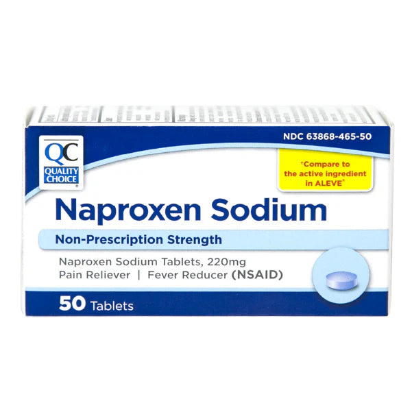 Naproxen Sodium 220 mg Tablets, 50 ct