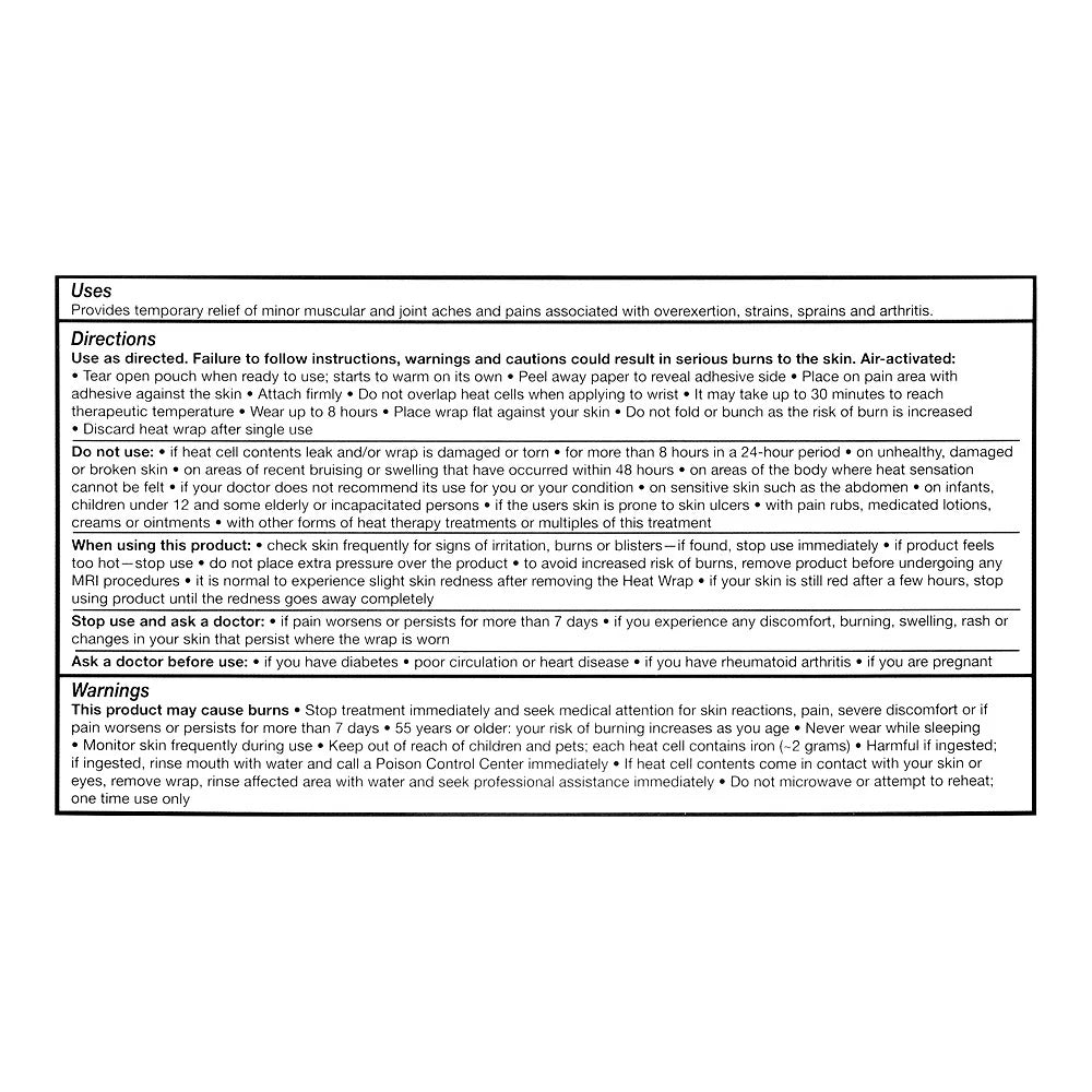 Product label with text on a white background