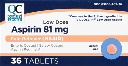 Aspirin 81 mg 36 Tablets