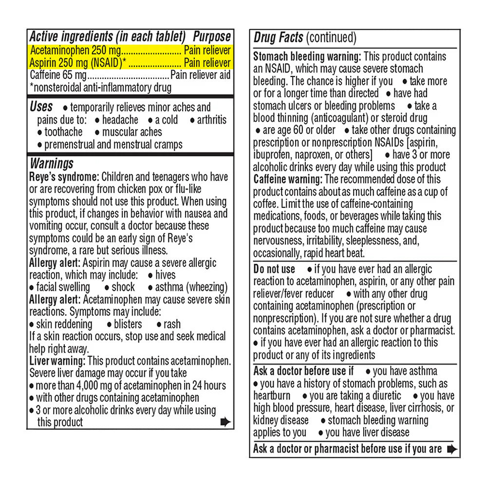 Headache Extra-Strength Relief Tablets, 24 ct