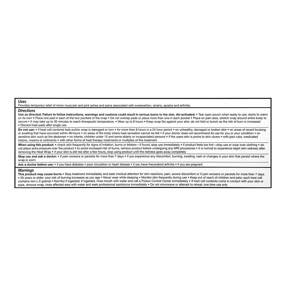 Product label with text on a white background
