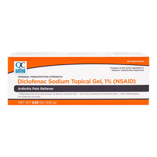 Diclofenac Sodium Topical Gel packaging on a white background