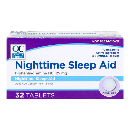 Box of Nighttime Sleep Aid with purple and white design